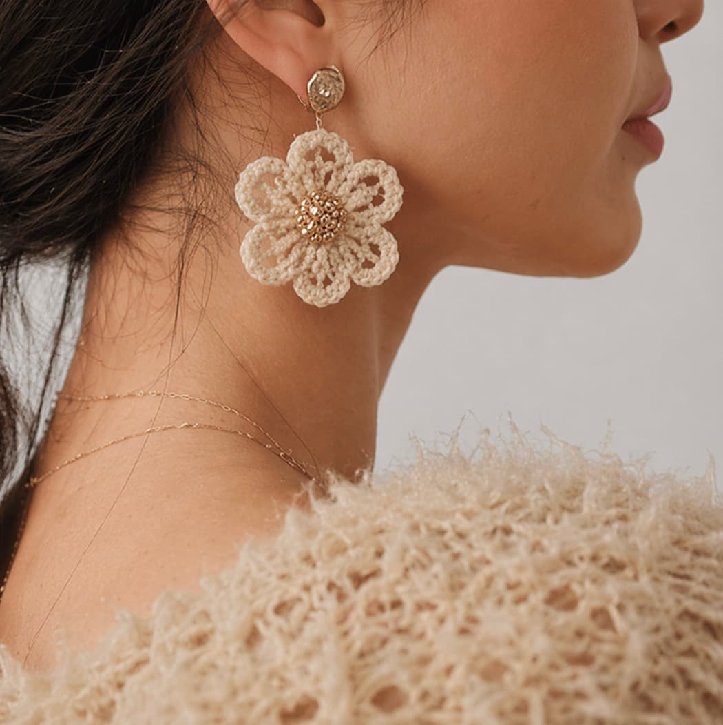 Skibka handmade blue floral
